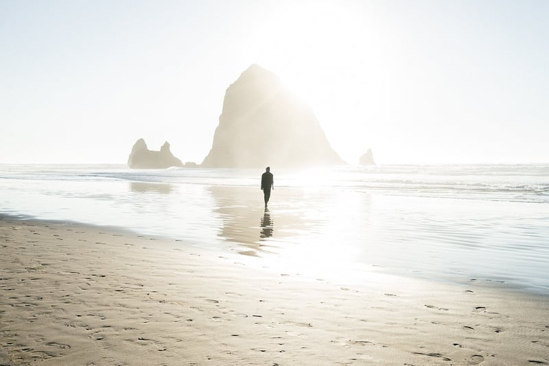 Person walking in nature